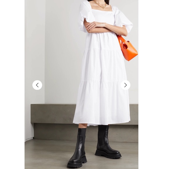 Faithfull the Brand Kiona Tiered Cotton Midi Dress - Picture 6 of 16